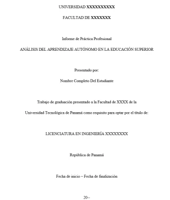 Informes de práctica profesional - Tesinas