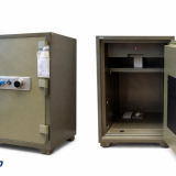 CAJA FUERTE DE ALTA SEGURIDAD CONTRA INCENDIO - BS-C1000 CON COMBINACIÓN Y LLAVE DE PUNTOS.