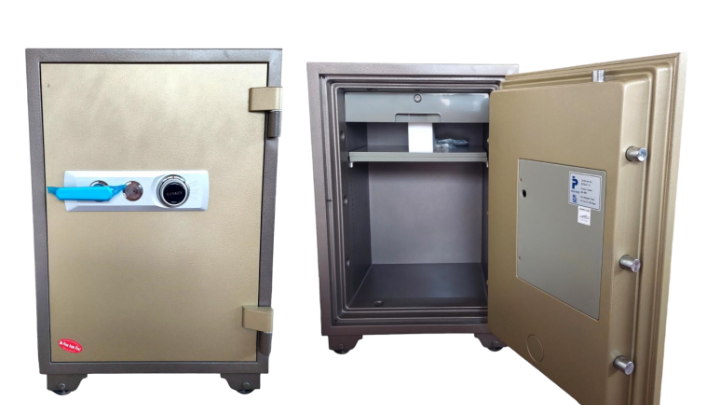 CAJA FUERTE DE ALTA SEGURIDAD CONTRA INCENDIO CON COMBINACIÒN Y LLAVE DE PUNTOS