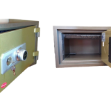 CAJA FUERTE DE ALTA SEGURIDAD CONTRA INCENDIO CON COMBINACIÒN Y LLAVE DE PUNTOS.